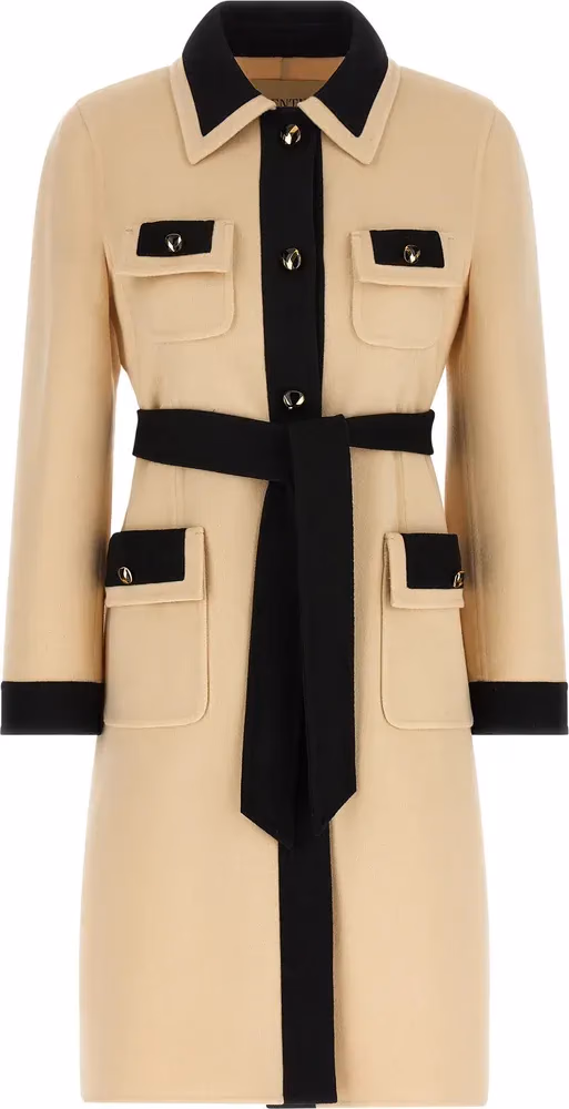 Valentino Garavani Beige Virgin Wool Coat