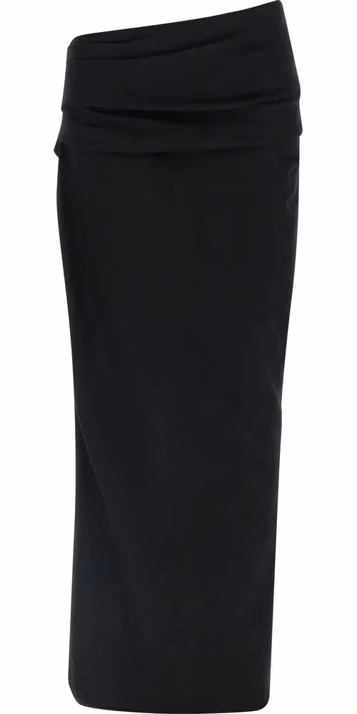 Entire Studios Black Wool Midi Skirt