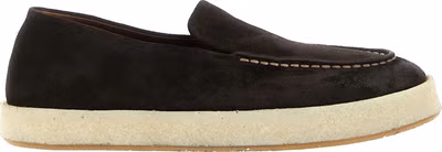 Brown Leather Slip-On Loafers