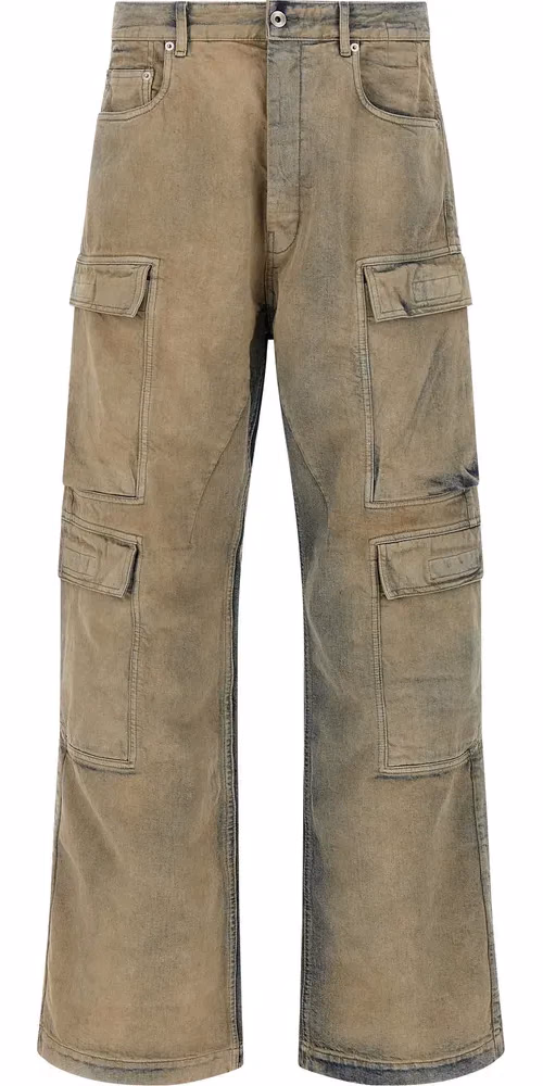 DRKSHDW Beige Cotton Cargo Pants