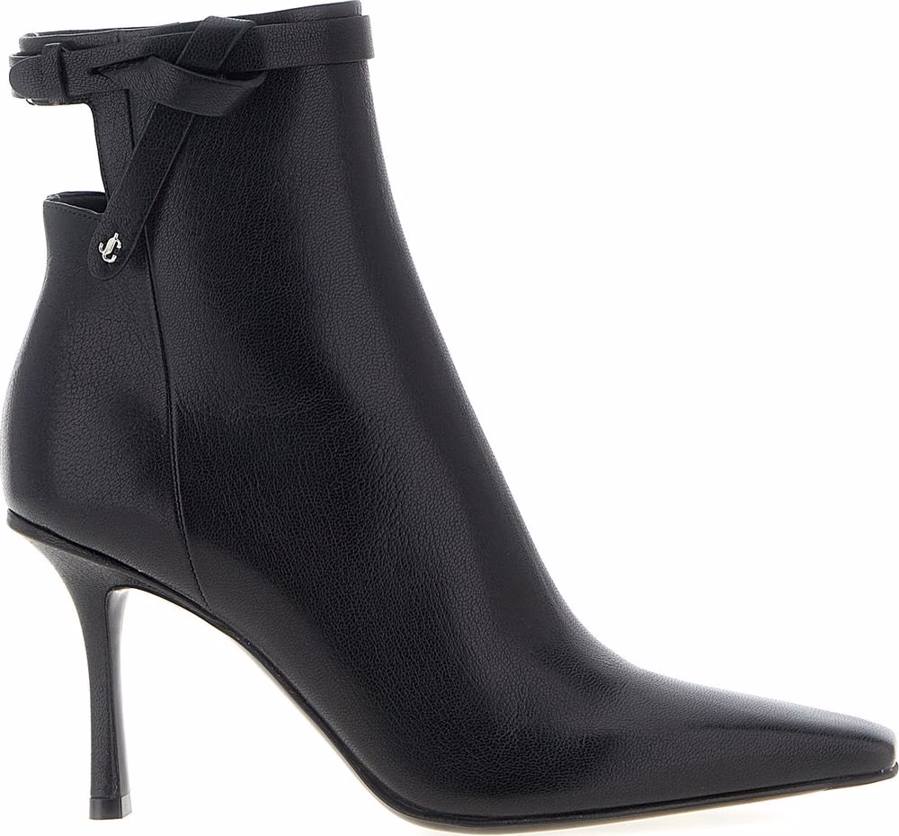 Jimmy Choo Black Leather Ankle Boots