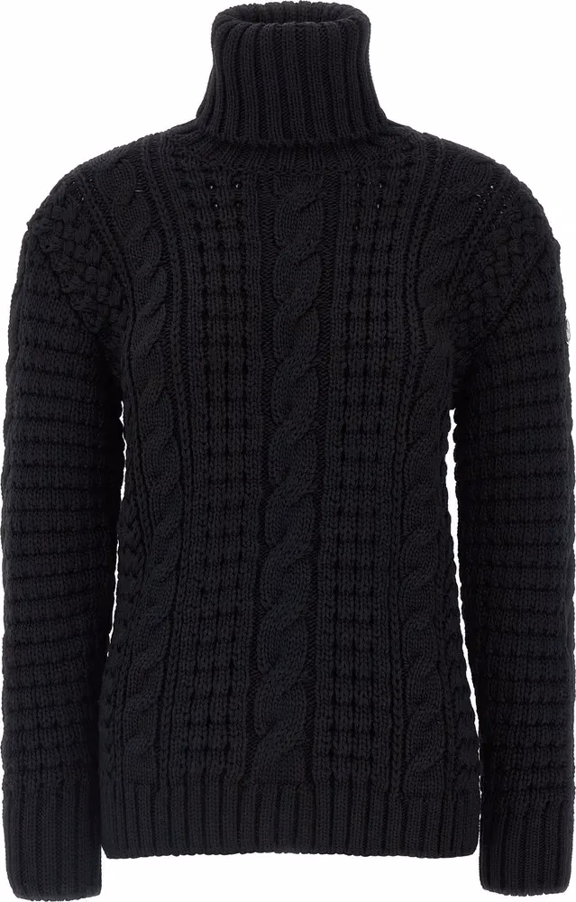 MONCLER GENIUS Black Virgin Wool Cardigan