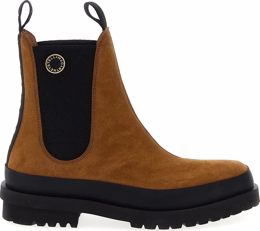 Stella McCartney Brown Viscose Ankle Boots