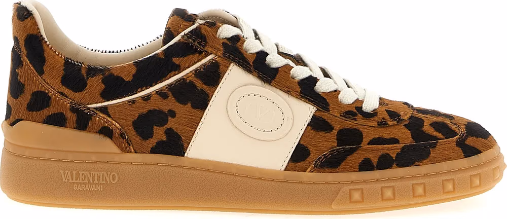 Valentino Garavani Brown Calfskin Low Top Sneakers