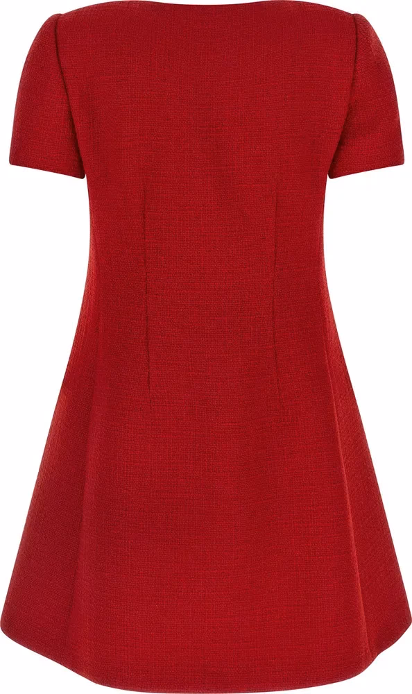 Valentino Garavani Multicolor Virgin Wool Short Dress