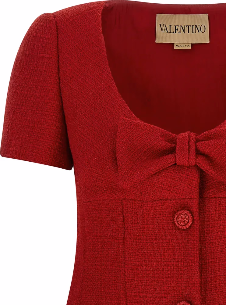 Valentino Garavani Multicolor Virgin Wool Short Dress