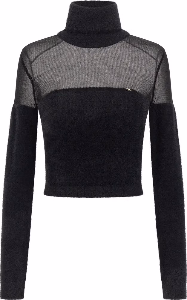 Elisabetta Franchi Black Polyamide Cardigan