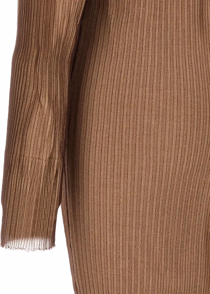 MM6 Maison Margiela Beige Polyamide Midi Dress