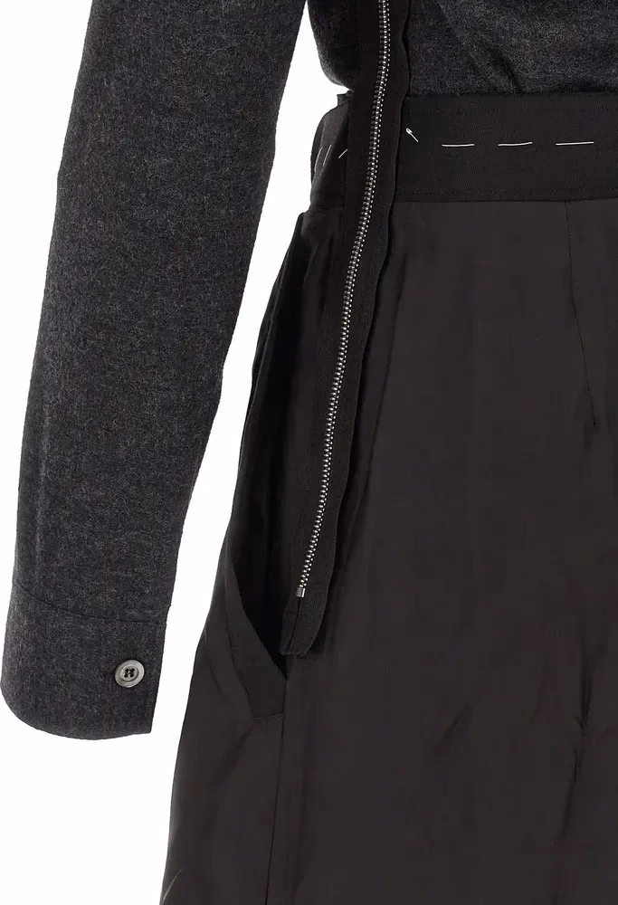 Maison Margiela Gray Virgin Wool Midi Dress