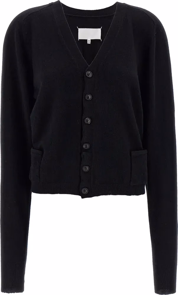 Maison Margiela Black Wool Cardigan