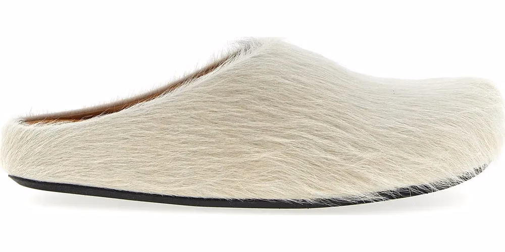 Marni White Calfskin Mules