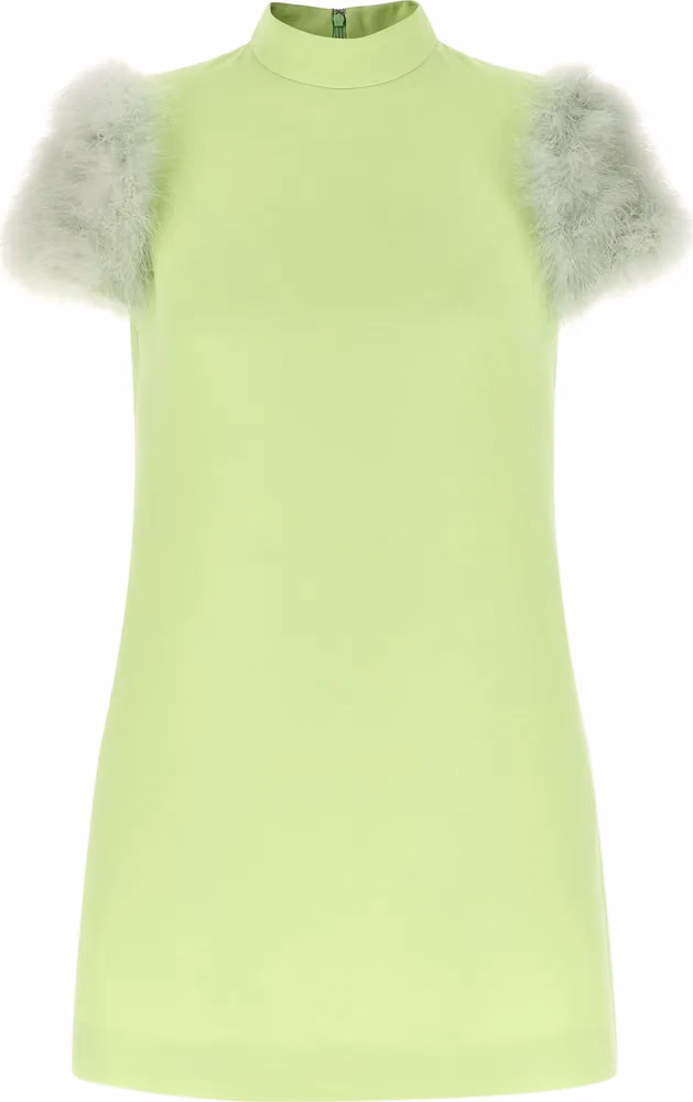 Valentino Garavani Bicolor Virgin Wool Short Dress