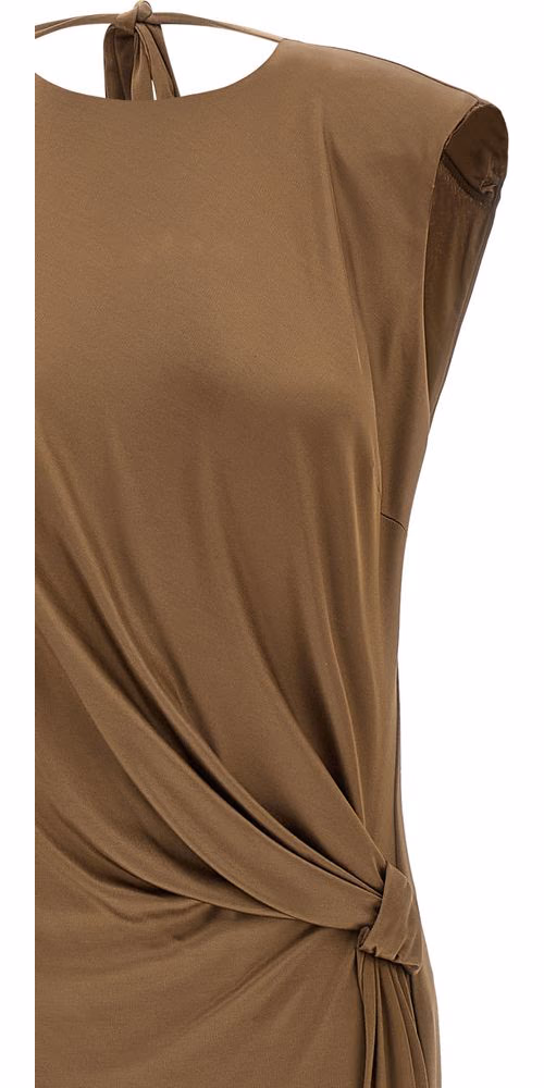 Elisabetta Franchi Beige Viscose Long Dress