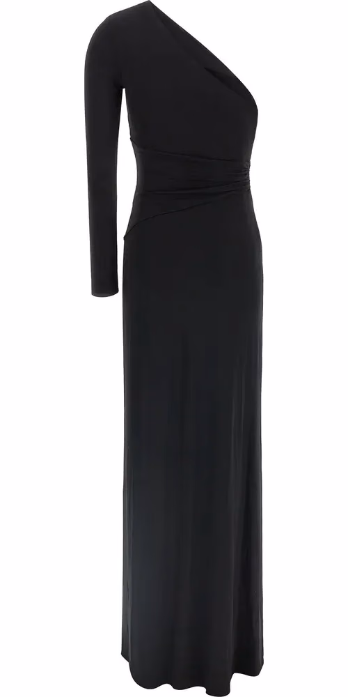 Elisabetta Franchi Black Viscose Long Dress