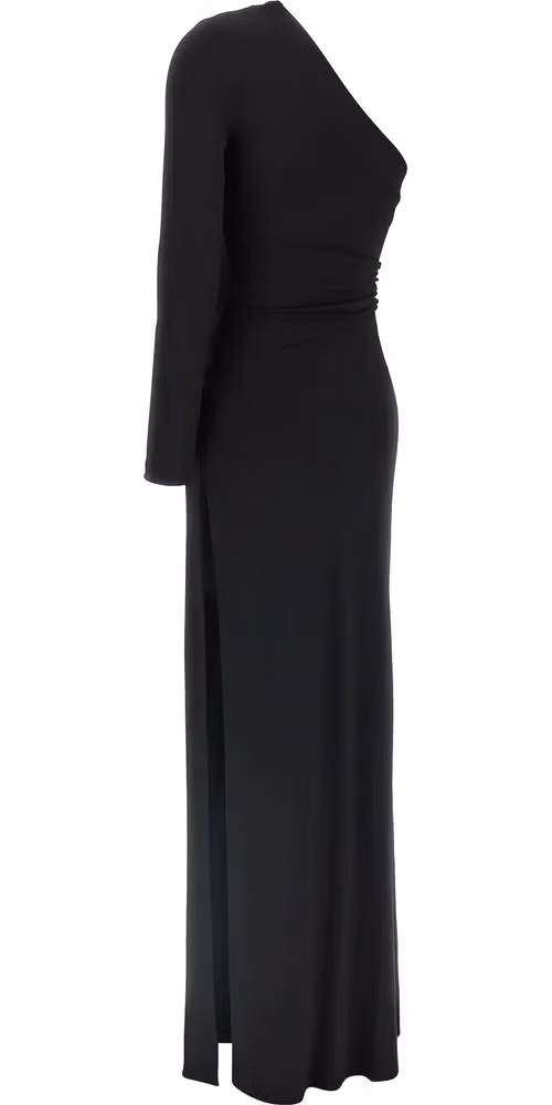 Elisabetta Franchi Black Viscose Long Dress