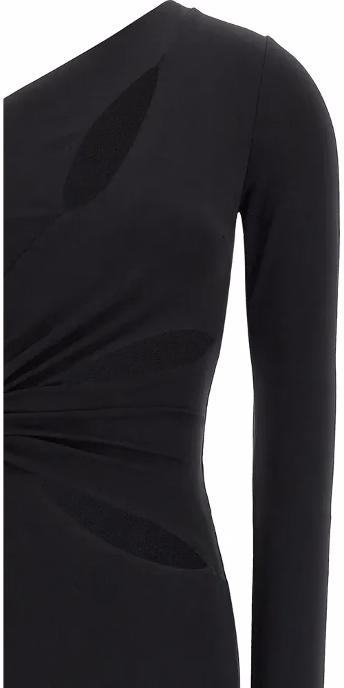 Elisabetta Franchi Black Viscose Long Dress