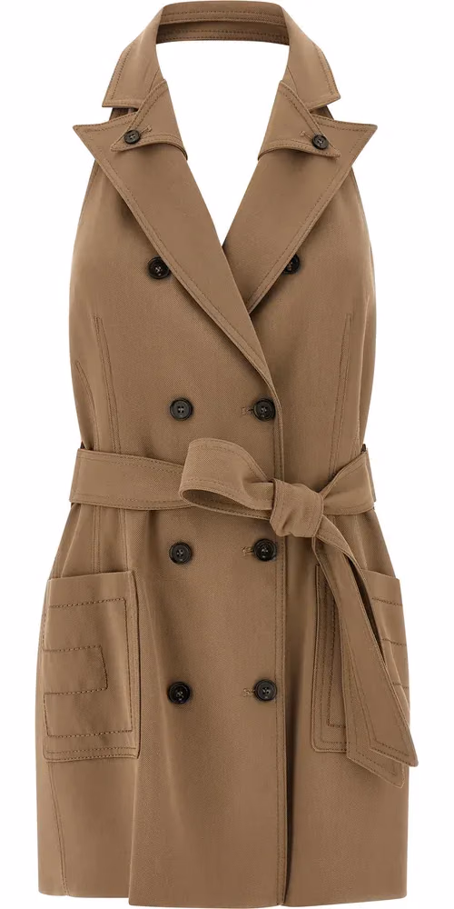 Elisabetta Franchi Beige Viscose Short Dress