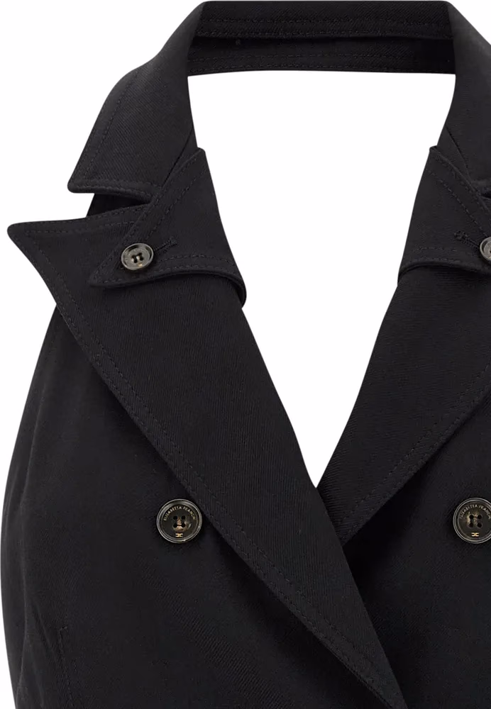 Elisabetta Franchi Black Viscose Short Dress