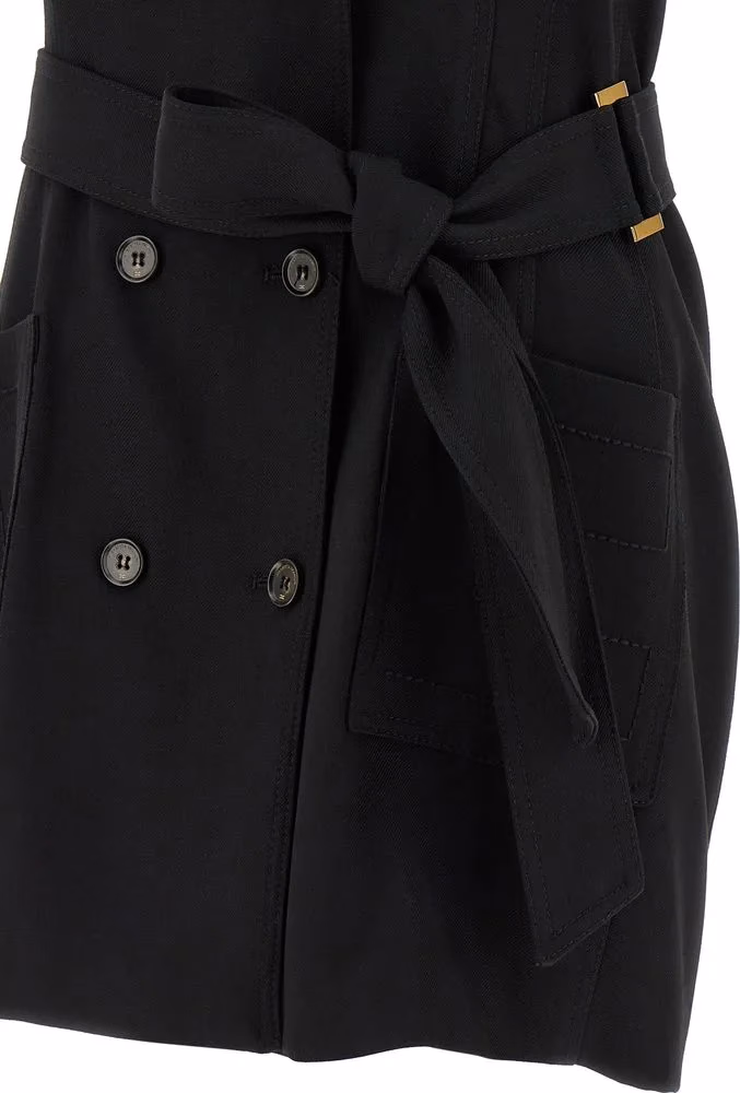 Elisabetta Franchi Black Viscose Short Dress