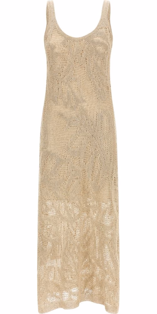 Brunello Cucinelli Beige Linen Long Dress