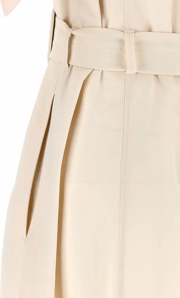 PINKO Beige Cotton Midi Dress
