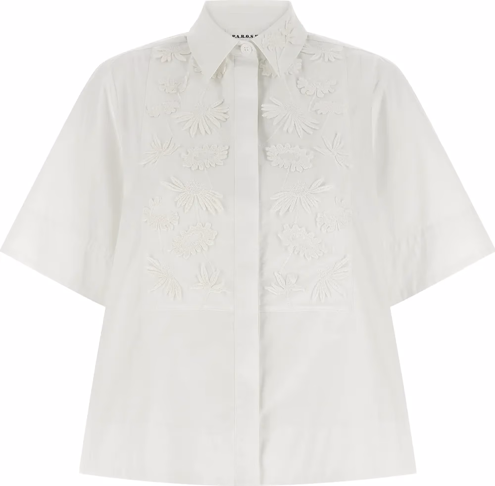 P.A.R.O.S.H. White Cotton Blouse