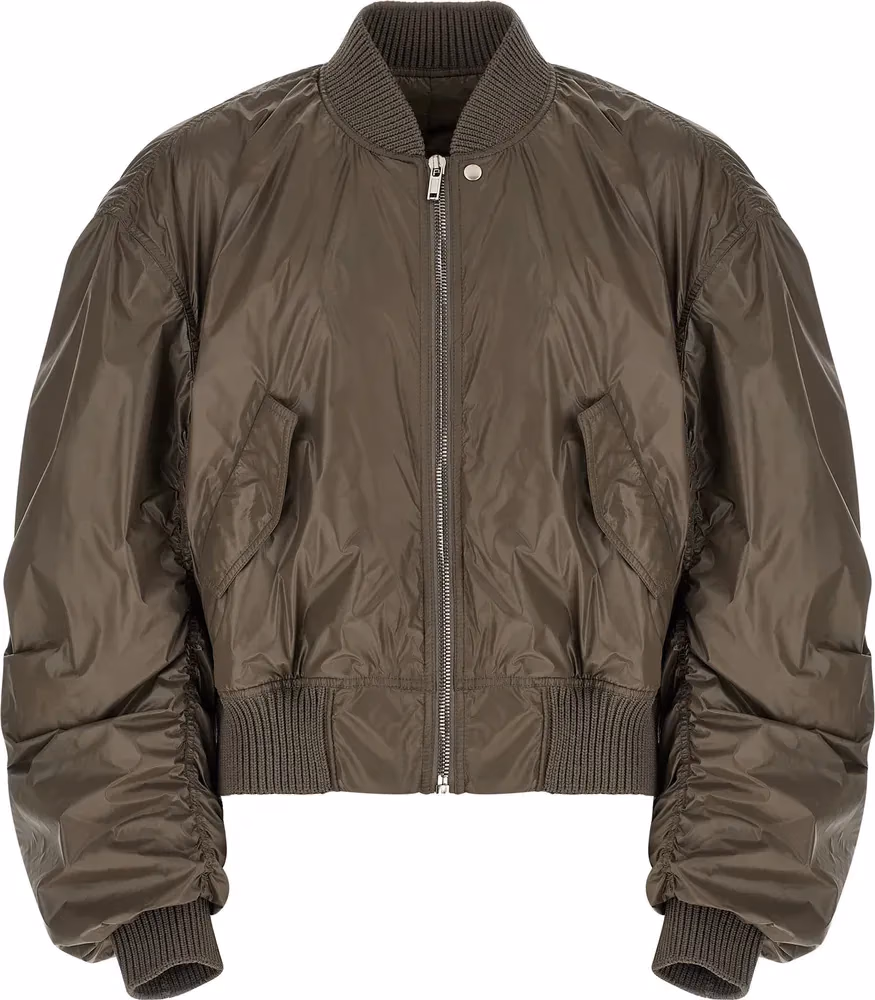 Rick Owens Gray Nylon Bomber