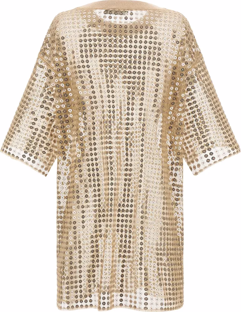 Fabiana Filippi Beige Polyester Short Dress