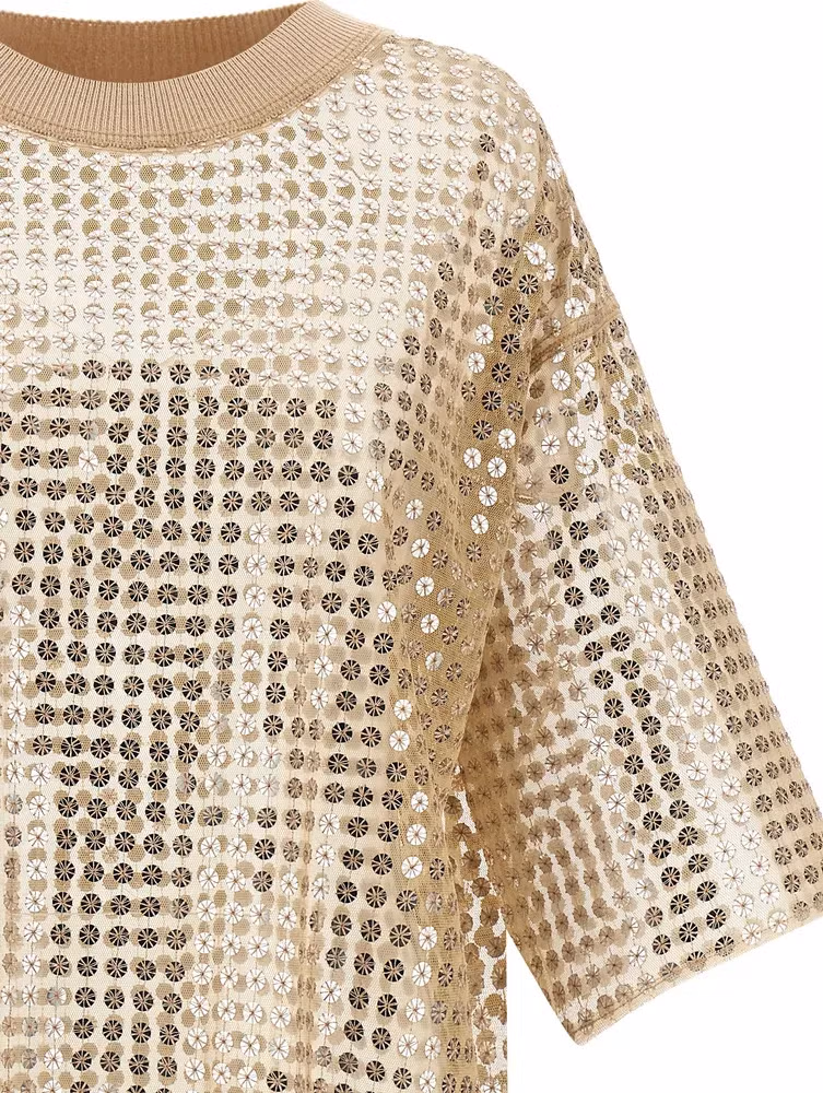 Fabiana Filippi Beige Polyester Short Dress