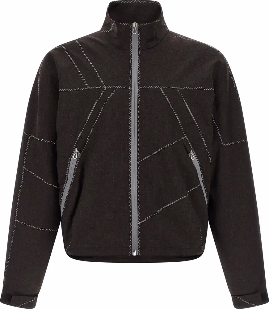 Kiko Kostadinov Brown Virgin Wool Full-Length Jacket