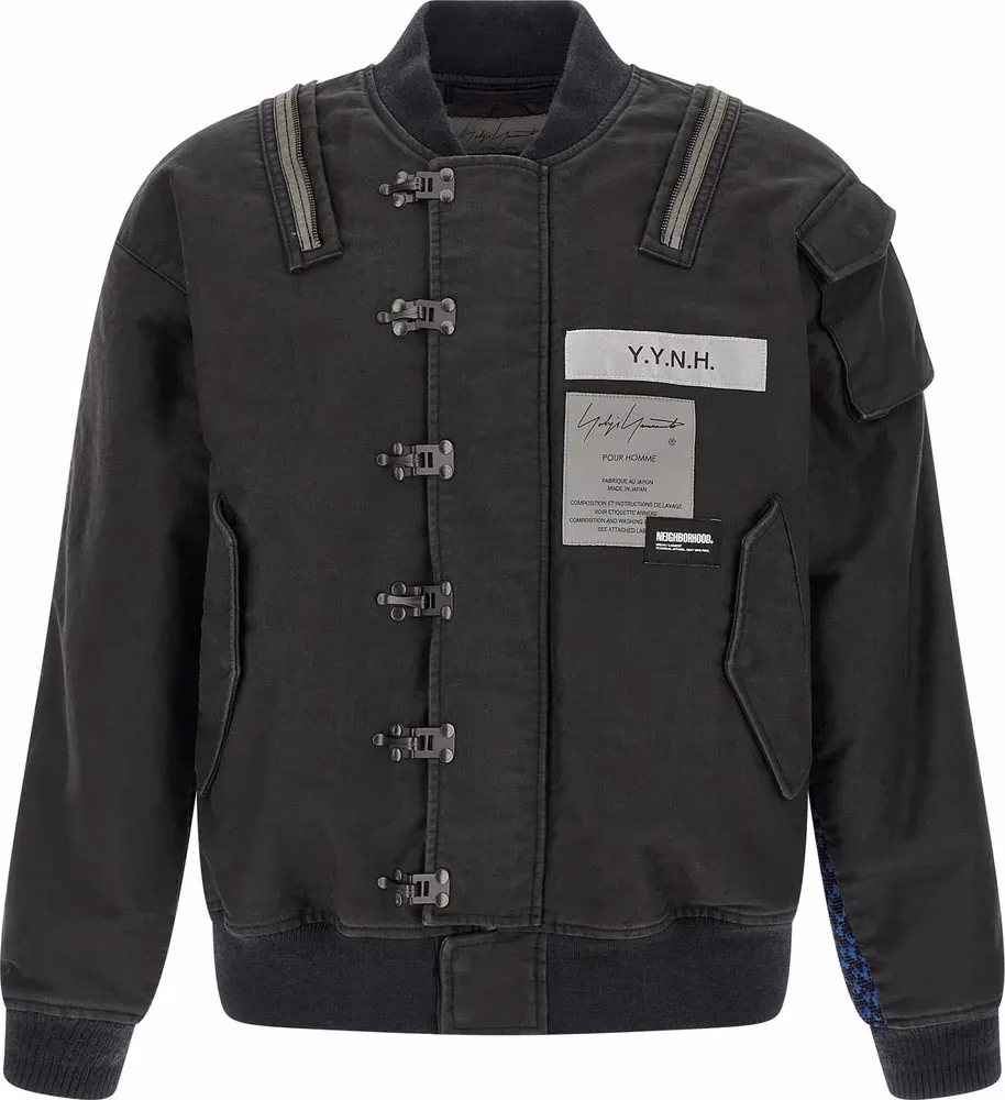 Yohji Yamamoto Black Cotton Bomber