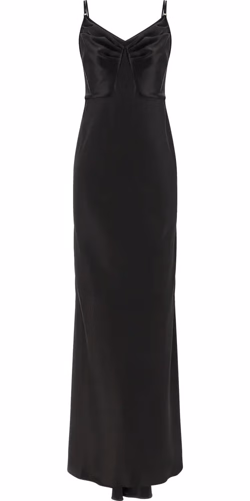 Elisabetta Franchi Black Polyester Long Dress