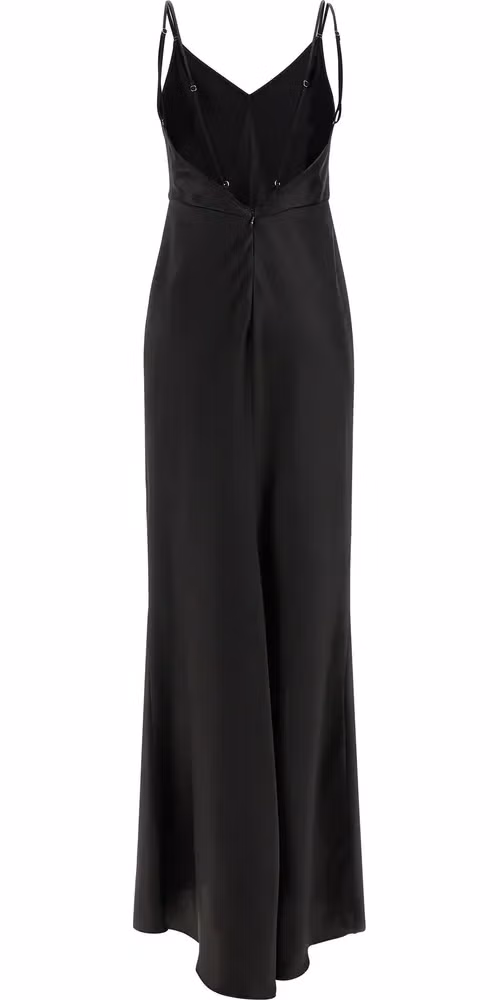 Elisabetta Franchi Black Polyester Long Dress