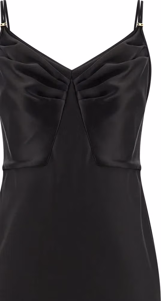 Elisabetta Franchi Black Polyester Long Dress
