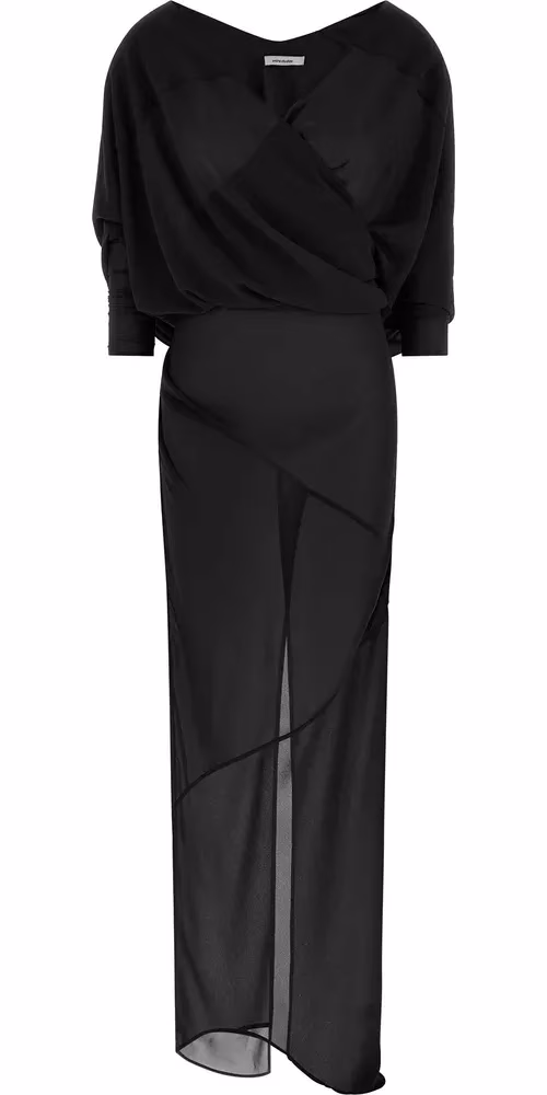 Entire Studios Black Polyester Long Dress