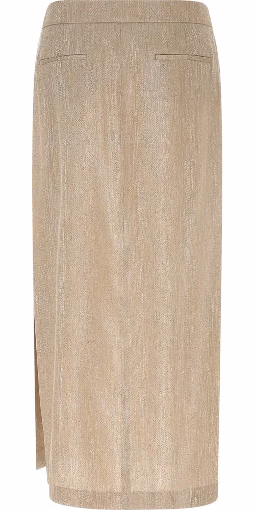 Peserico Beige Viscose Midi Skirt