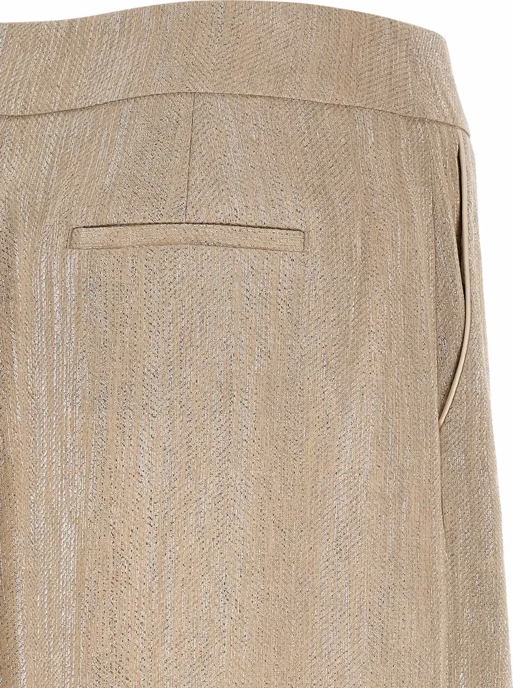 Peserico Beige Viscose Midi Skirt