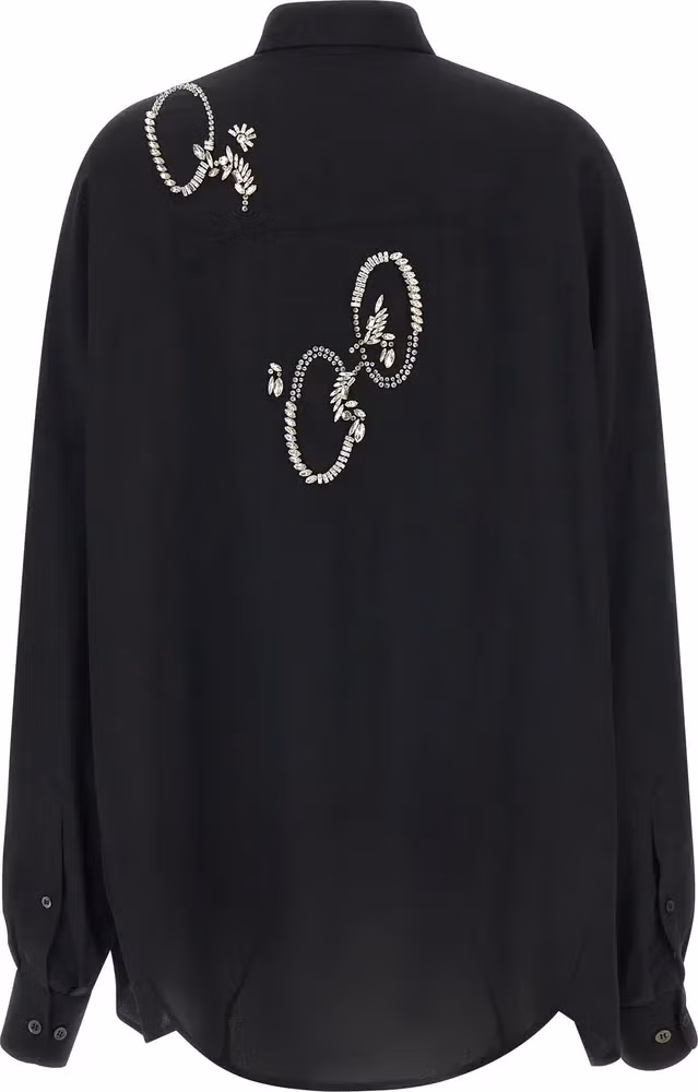 Dries Van Noten Black Polyester Blouse
