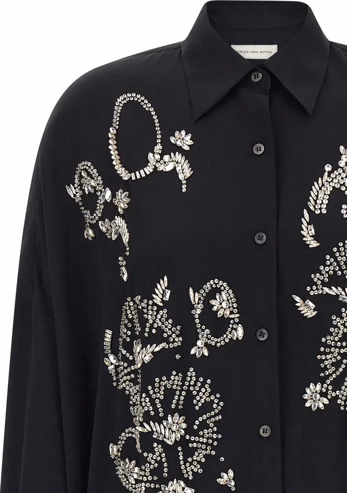 Dries Van Noten Black Polyester Blouse