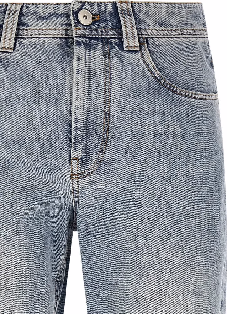 Brunello Cucinelli Blue Cotton Tapered Jeans