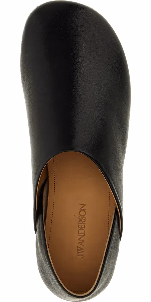 J.W.Anderson Black Lamb Leather Mules