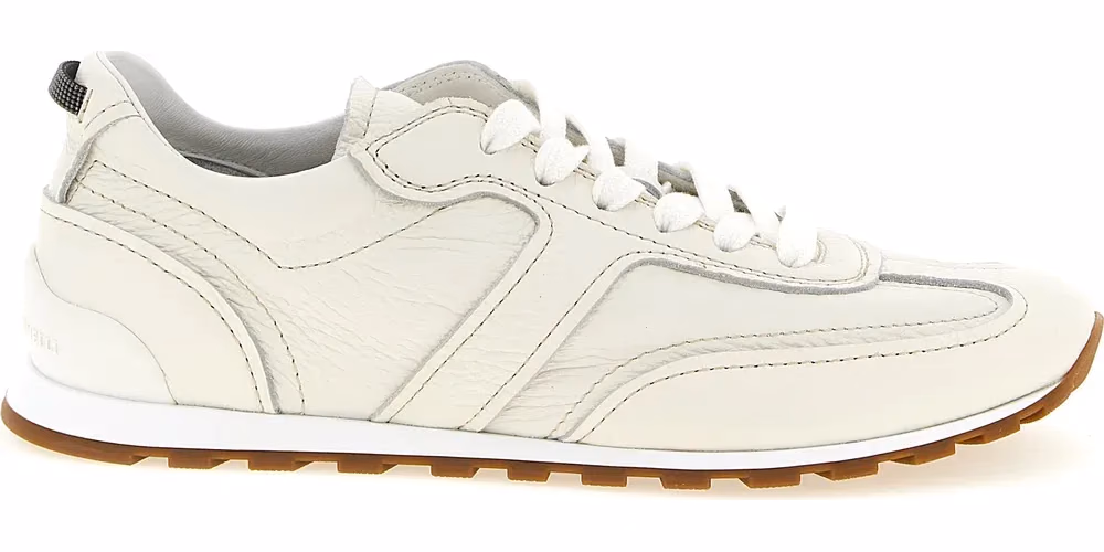 Brunello Cucinelli White Goatskin Athletic Sneakers