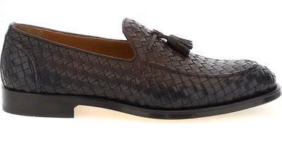 Brown Calfskin Slip-On Loafers