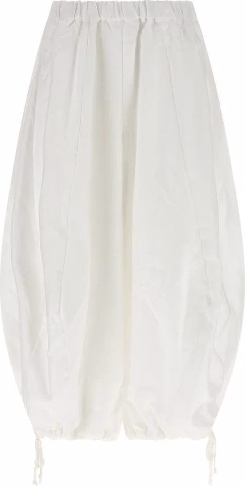 Comme Des Garçons White Polyester Casual Pants