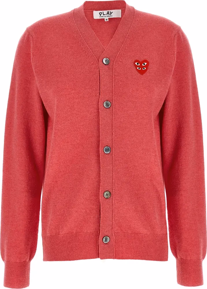 Comme Des Garçons Play Multicolor Wool Cardigan