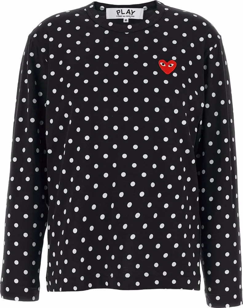Comme Des Garçons Play Black Cotton Long Sleeve T-Shirt