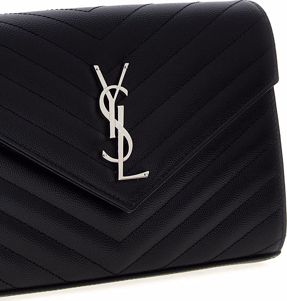 Saint Laurent Black Calfskin Clutch Bag
