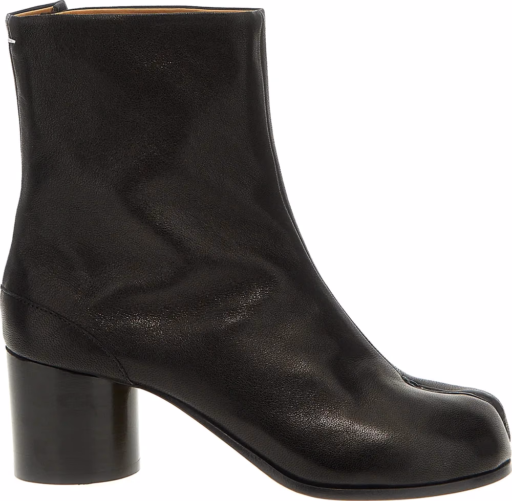 Maison Margiela Black Napa Leather / Calf Bos Taurus Ankle Boots