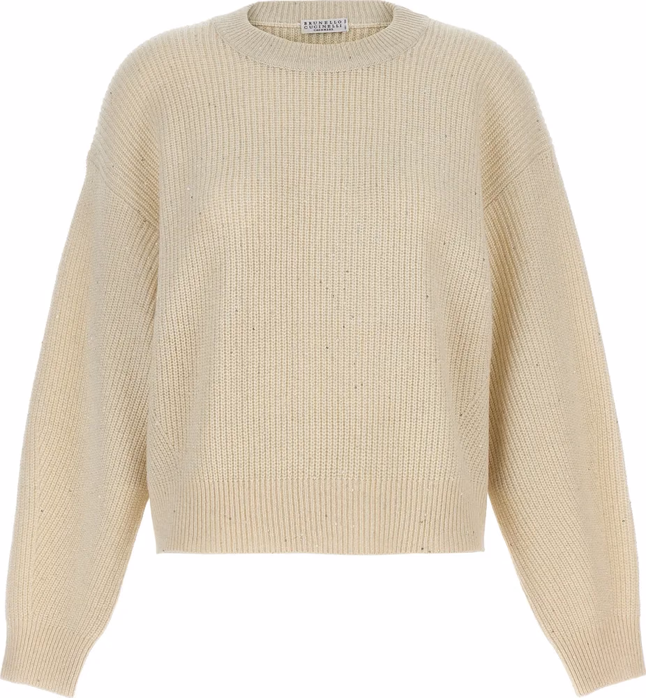 Brunello Cucinelli White Cashmere Cardigan