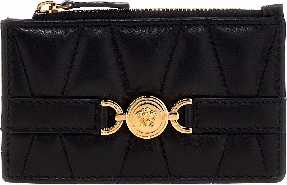 Versace Black Lamb Leather Cardholder